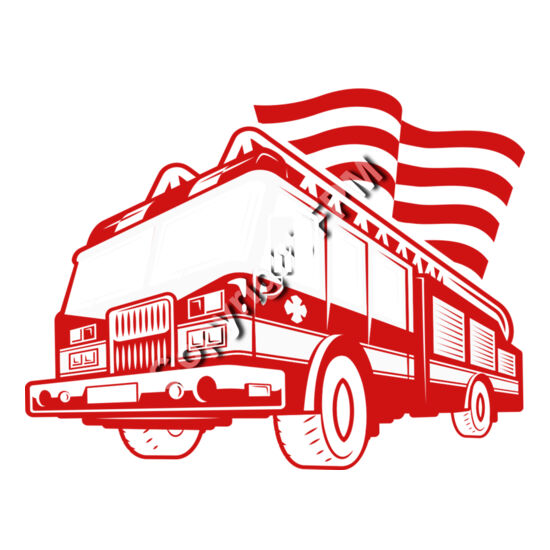 914 Fire Truck Flag Thumbnail