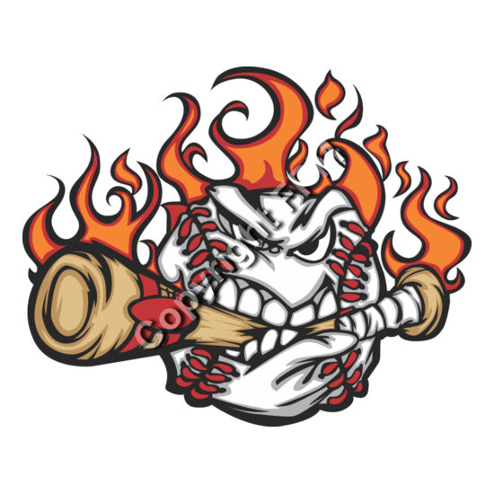 1256 Flaming Baseball Thumbnail