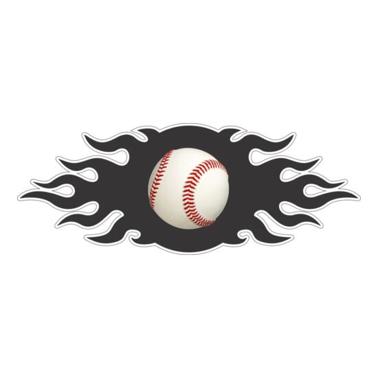 542 Flame Baseball Shield Thumbnail
