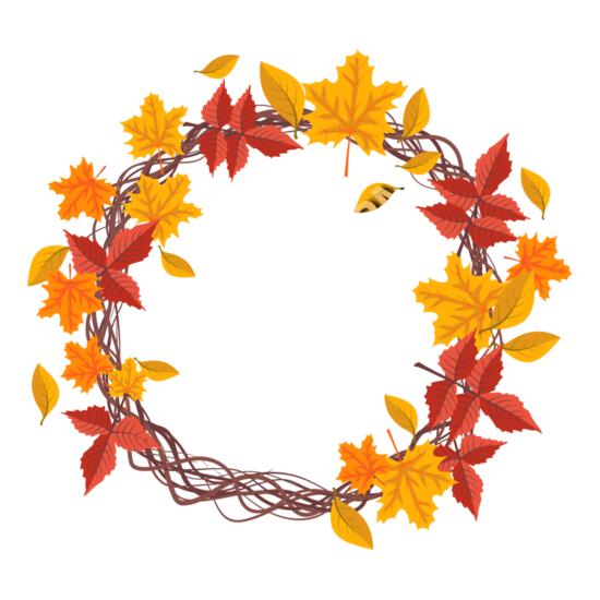258 Fall Leaf Wreath Thumbnail