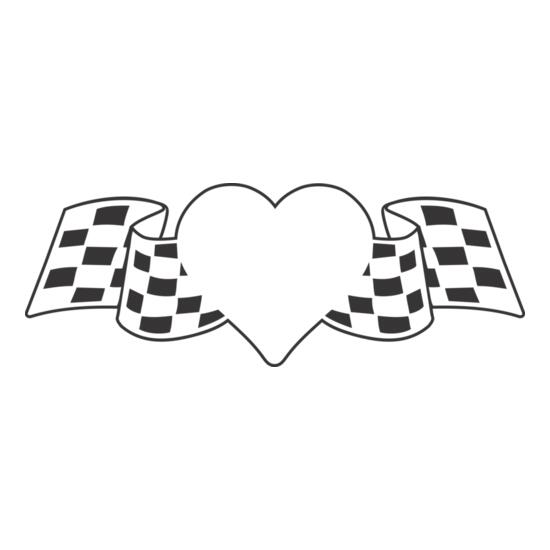 8067 Race Flag Heart Thumbnail