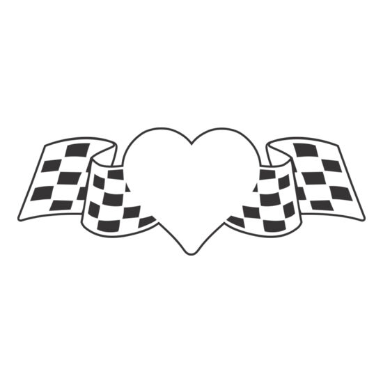 8067 Race Flag Heart Thumbnail