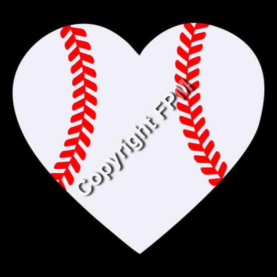 A1018 Baseball Heart Thumbnail