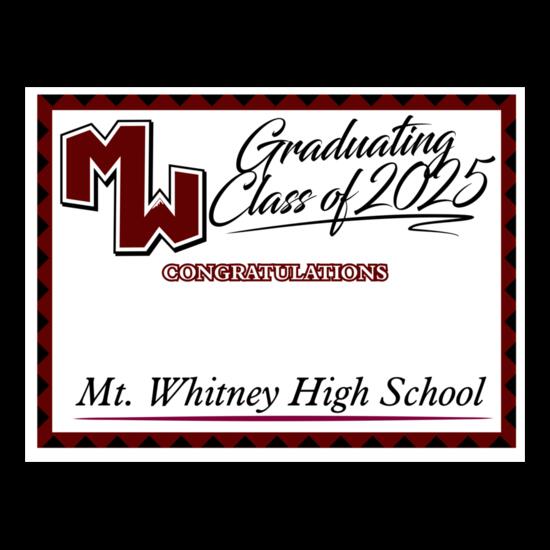 2025 Mt Whitney Grad Sign Thumbnail