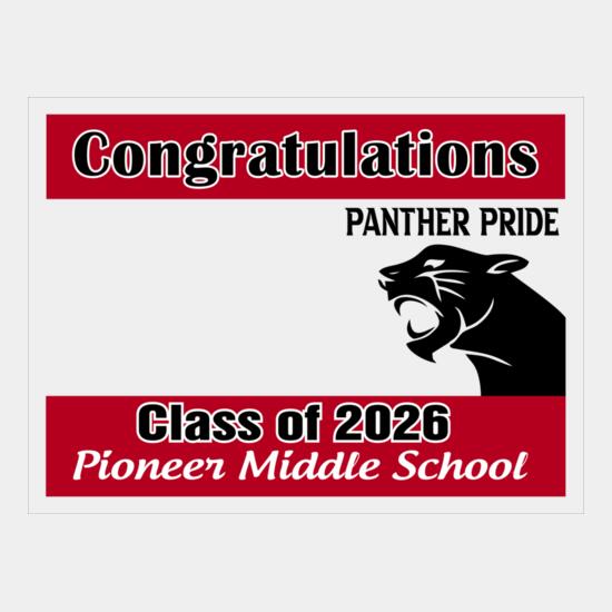 2026 Pioneer Middle School Grad Sign Thumbnail