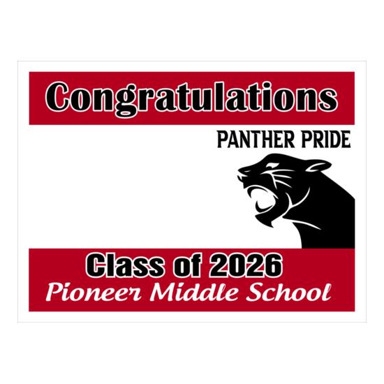 2026 Pioneer Middle School Grad Sign Thumbnail