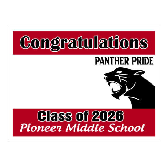 2026 Pioneer Middle School Grad Sign Thumbnail