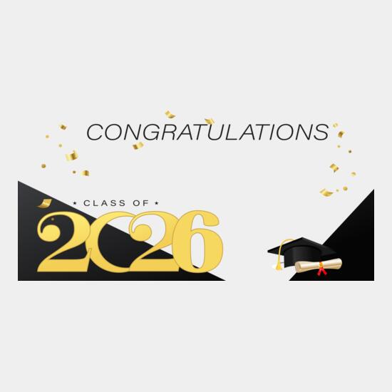 2026 Grad Banner Black   Gold Thumbnail
