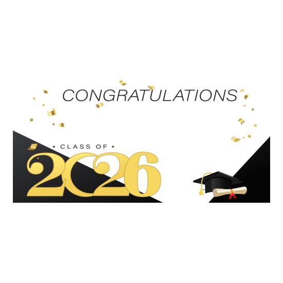 2026 Grad Banner Black   Gold Thumbnail